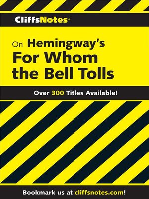 cover image of CliffsNotes on Hemingway's For Whom the Bell Tolls